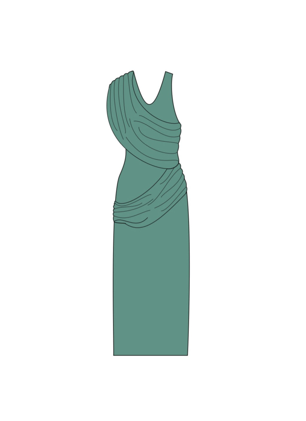 Marbella Maxi - Dark Seafoam