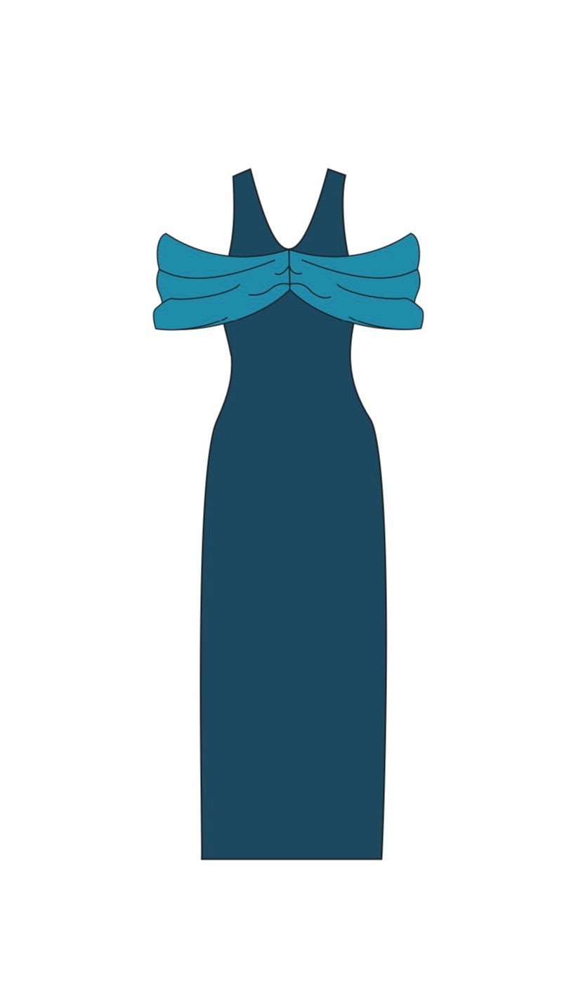 Elba Maxi (Tall) - Dark Teal & Turquoise